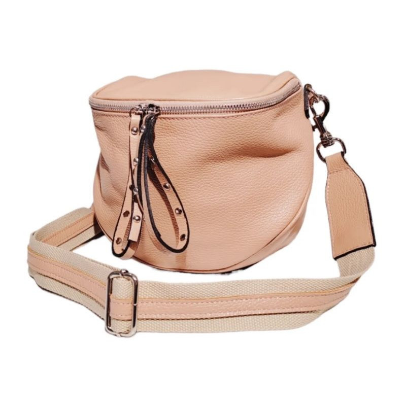 Sac Bandoulière "Style Banane"  Cuir Grainé