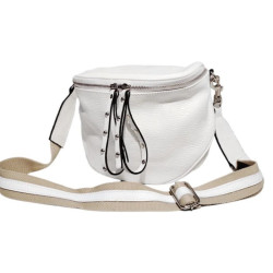 Sac Bandoulière "Style Banane"  Cuir Grainé