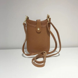 Pochette Portable en Cuir Grainé