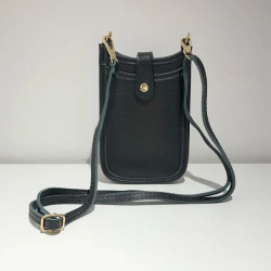 Pochette Portable en Cuir Grainé