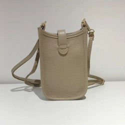Pochette Portable en Cuir Grainé