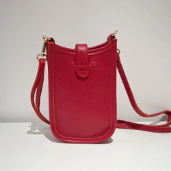 Pochette Portable en Cuir Grainé