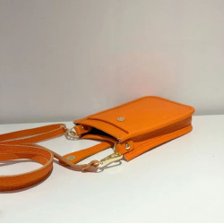 Pochette Portable en Cuir Grainé