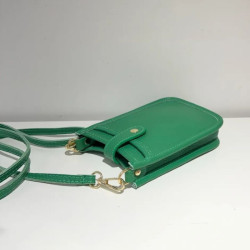 Pochette Portable en Cuir Grainé