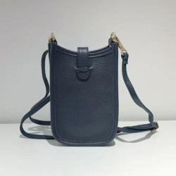 Pochette Portable en Cuir Grainé