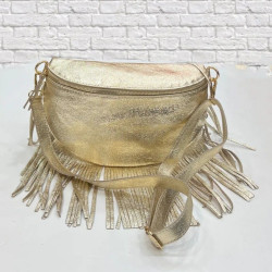 Sac Banane En Cuir (Grand Format) Avec Franges