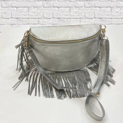 Sac Banane En Cuir (Grand Format) Avec Franges