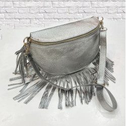 Sac Banane En Cuir (Grand Format) Avec Franges