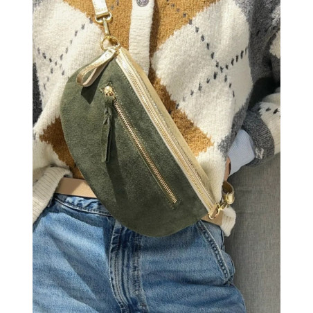 Sac Banane Bicolore Double Fermeture