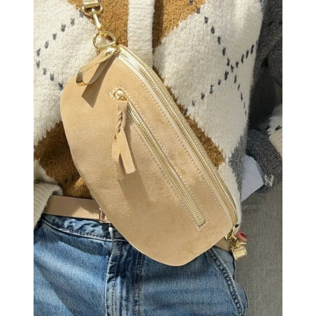 Sac Banane Bicolore Double Fermeture