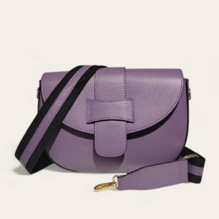 Sac Bandoulière en Cuir Avec Bandoulière Assortie