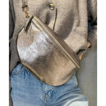 Sac Banane Cuir Irisé  "GRAND FORMAT"