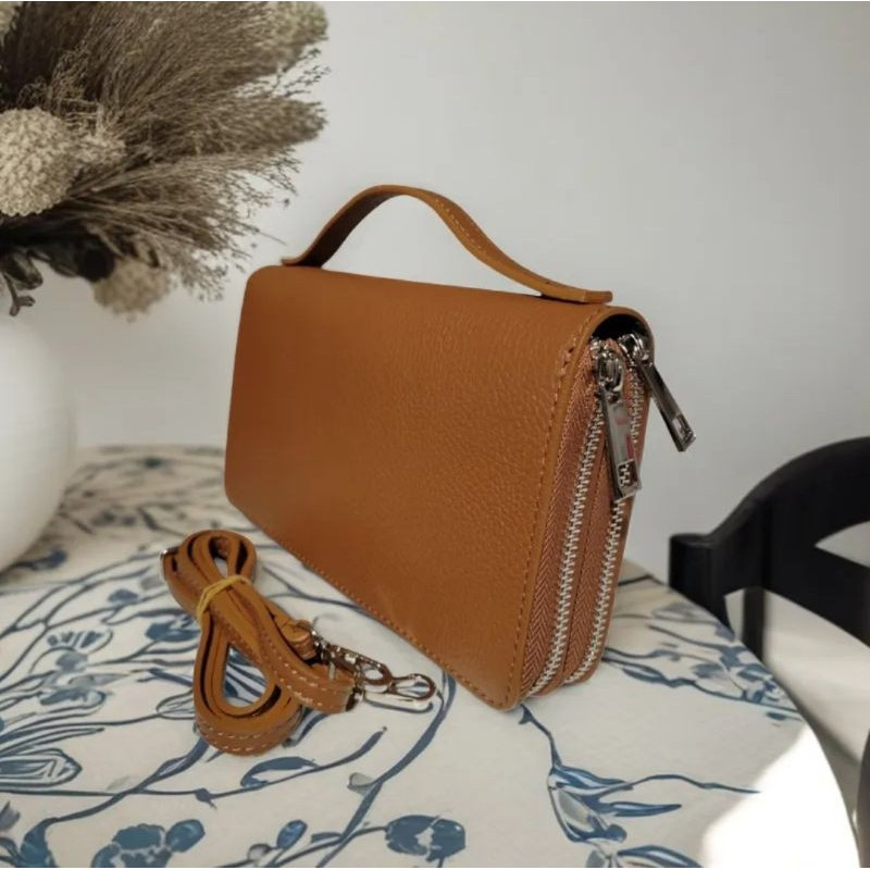 Sac Compagnon en Cuir Grainé