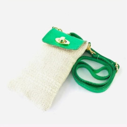 Sac Pochette Téléphone En Raphia – Rabat Cuir