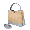 Sac bi-matière en Raphia et Cuir