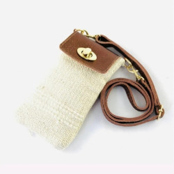 Sac Pochette Téléphone En Raphia – Rabat Cuir