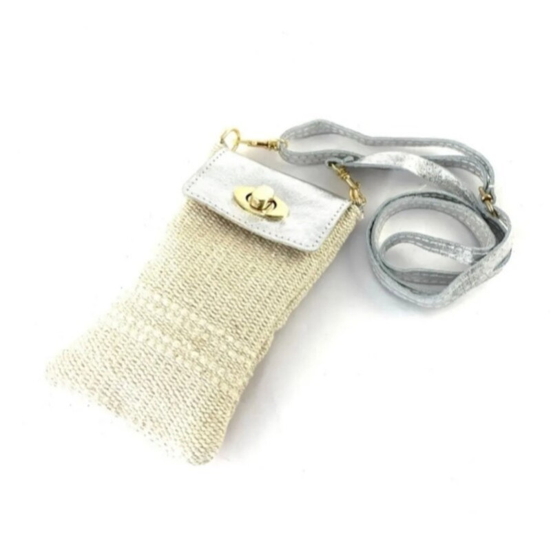 Sac Pochette Téléphone En Raphia – Rabat Cuir