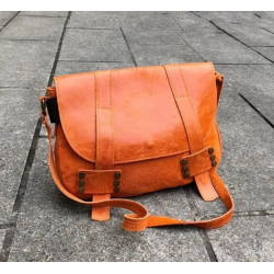 Sac cartable en Cuir et Daim