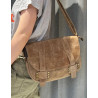 Sac cartable en Cuir et Daim