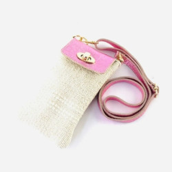 Sac Pochette Téléphone En Raphia – Rabat Cuir