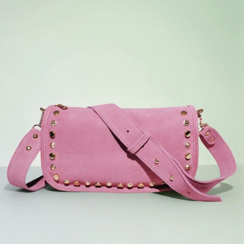Sac avec Bandoulière en Daim "Clouté"