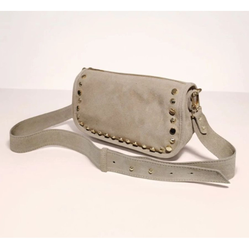 Sac avec Bandoulière en Daim "Clouté"