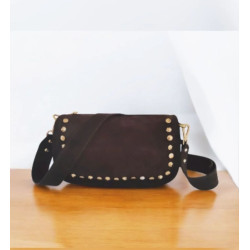 Sac avec Bandoulière en Daim "Clouté"