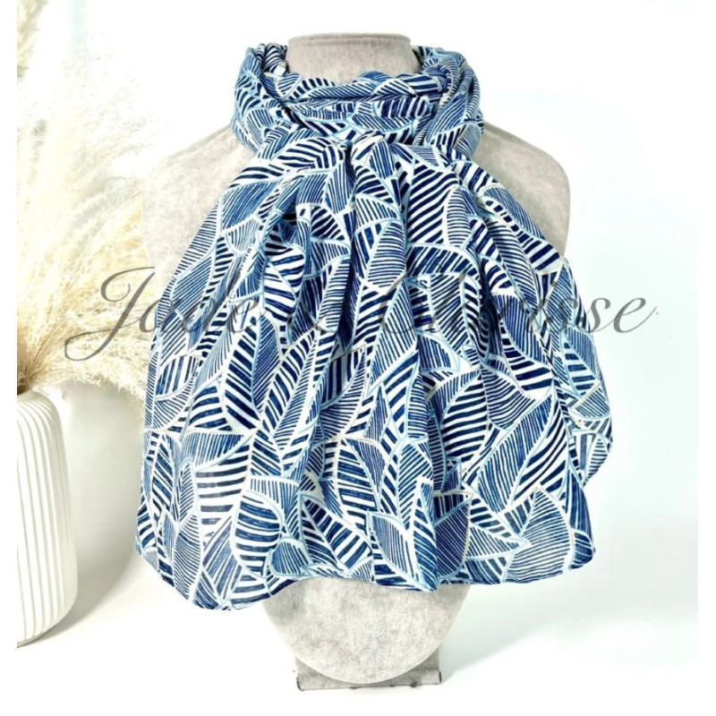 Echarpe "Motifs Feuilles"