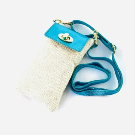Sac Pochette Téléphone En Raphia – Rabat Cuir