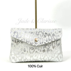Grand porte monnaie Cuir "Eléonore" Irisé