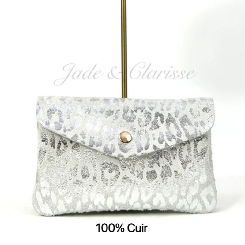 Grand porte monnaie Cuir "Eléonore" Irisé