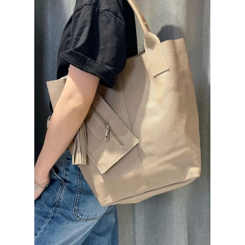Sac Cabas en Cuir avec Pochette