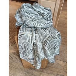 Echarpe Motif Feuille "Kaki"