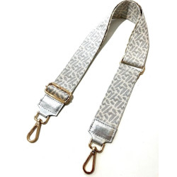 Bandoulière  – Argenté Cuir Irisé  – Attaches Gold
