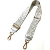 Bandoulière  – Argenté Cuir Irisé  – Attaches Gold