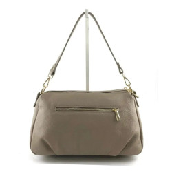 Sac porté épaules en cuir grainé double compartiment