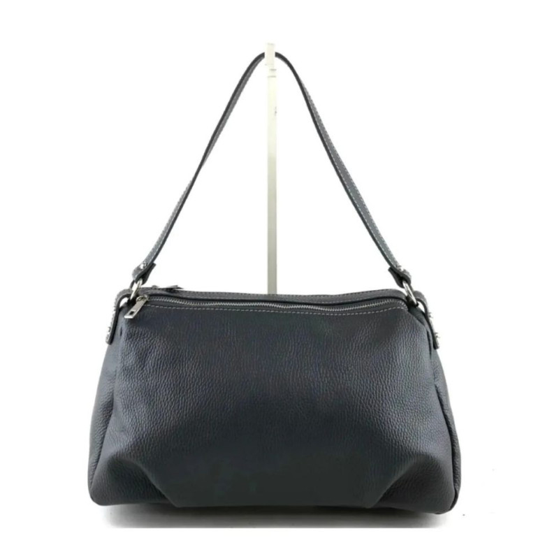 Sac porté épaules en cuir grainé double compartiment