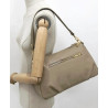 Sac porté épaules en cuir grainé double compartiment