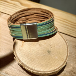 Bracelet Cuir Multi Couleurs