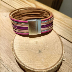 Bracelet Cuir Multi Couleurs