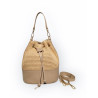 Sac Bourse en Cuir et Raffia