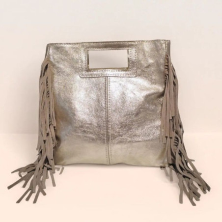 Sac Porté Main en Cuir Irisé