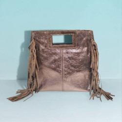 Sac Porté Main en Cuir Irisé