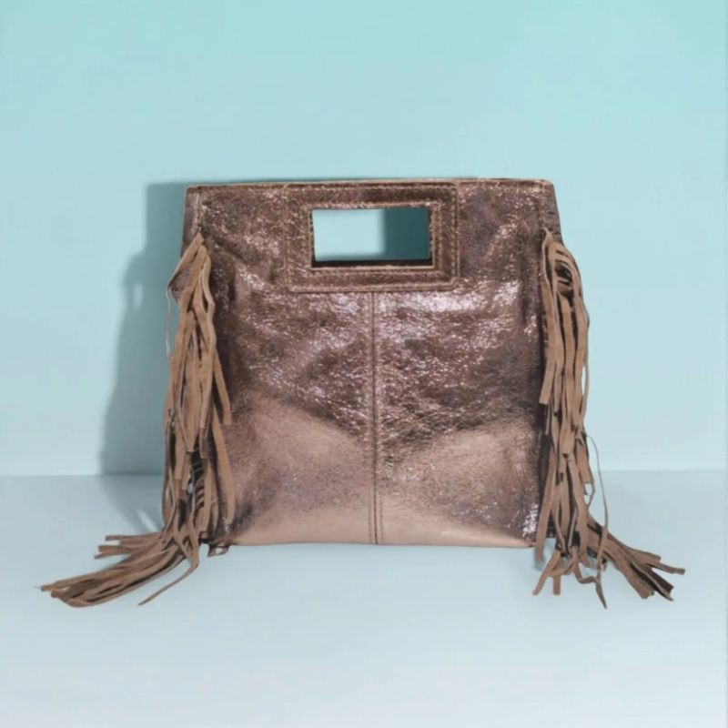 Sac Porté Main en Cuir Irisé