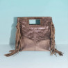 Sac Porté Main en Cuir Irisé