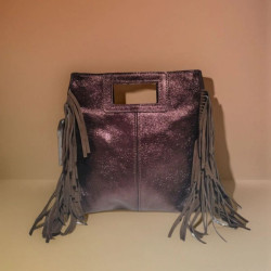 Sac Porté Main en Cuir Irisé