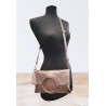 Sac bandoulière en Cuir Irisé avec sa Pochette