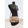Sac bandoulière en Cuir Irisé avec sa Pochette