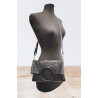 Sac bandoulière en Cuir Irisé avec sa Pochette