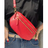 Sac Banane Cuir Grainé "Double Fermeture"